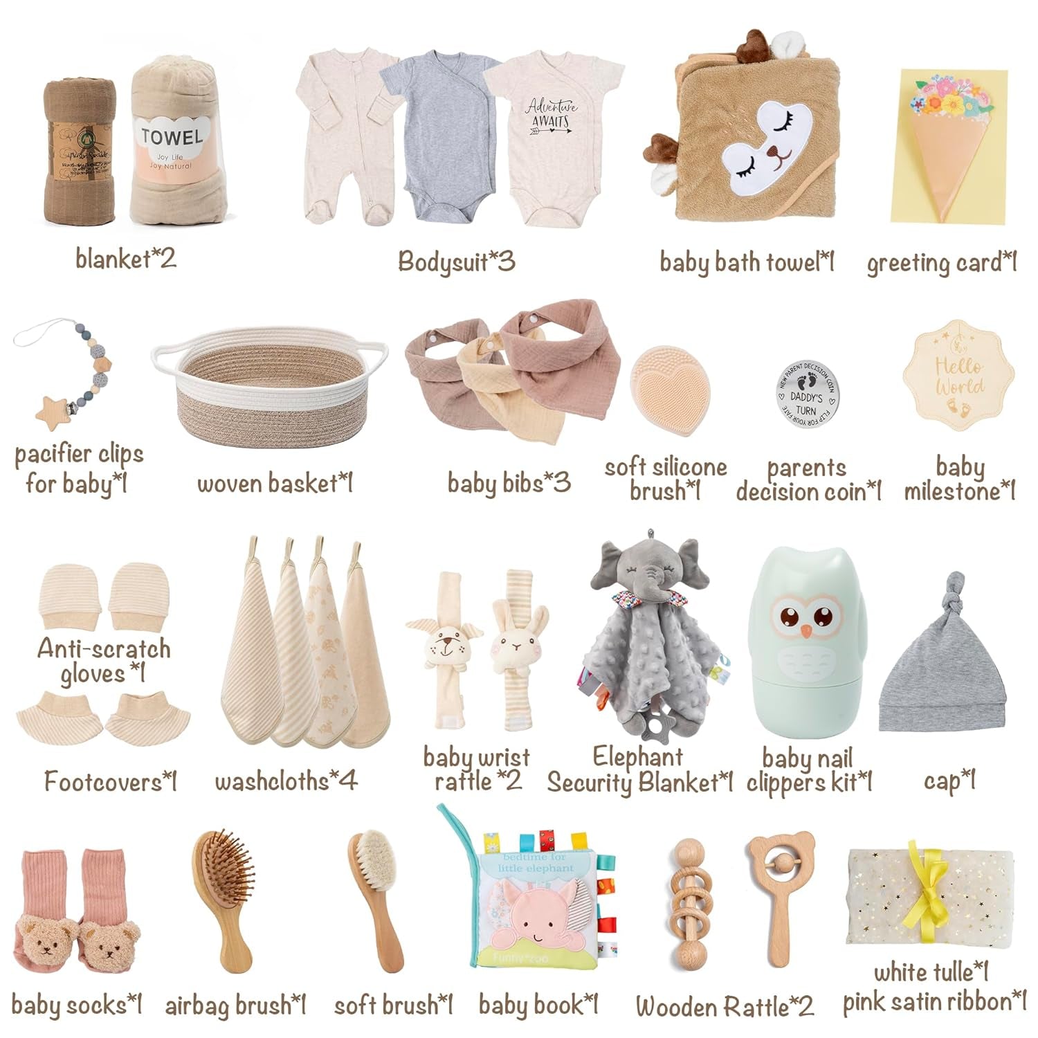 30 Piece Baby Gift Basket – Luxury Curated Baby Gift Basket for Newborn - Lullora