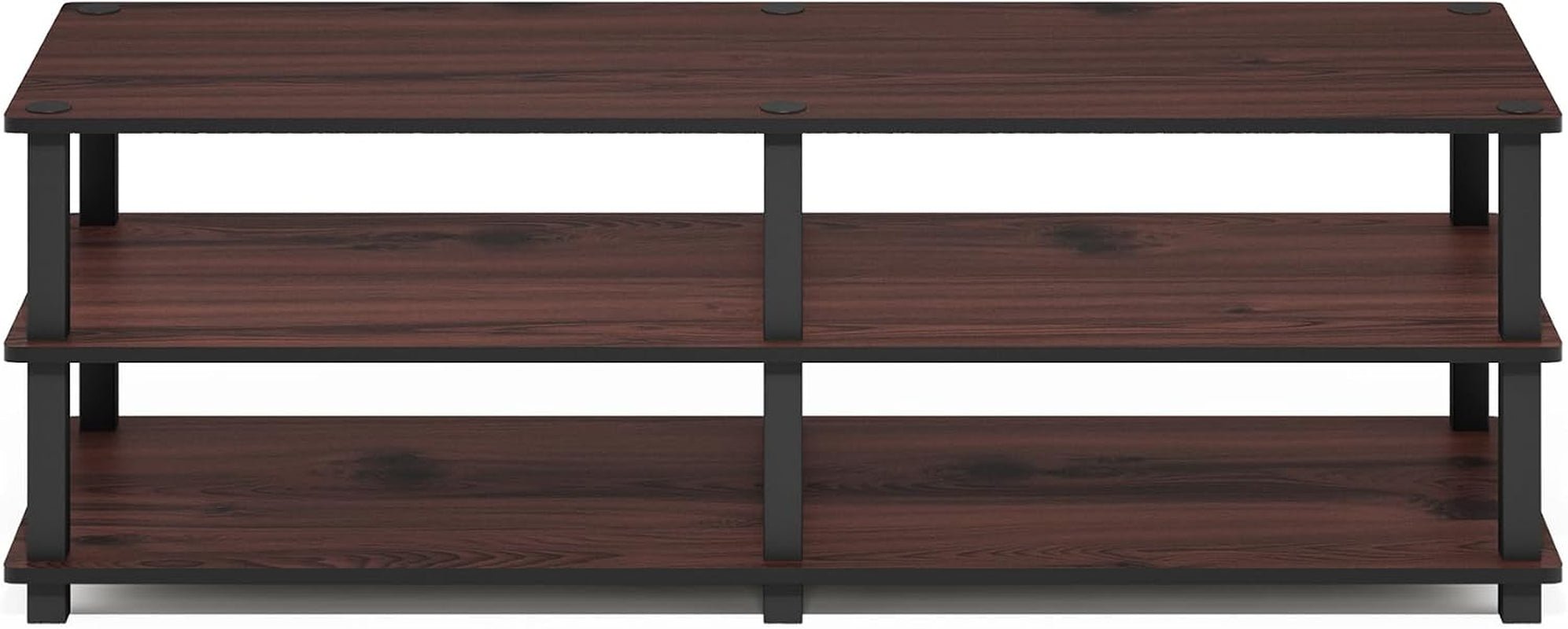 TURN-S-TUBE Shoe Rack, 3-Tier Wide Shoe Organizer, Open Shelf Rectangular Shoe Storage Rack, 11.6 X 47.2 X 15.4, Toolless Assembly, for Closet Entryway, Office, Garage, Dark Cherry - Lullora