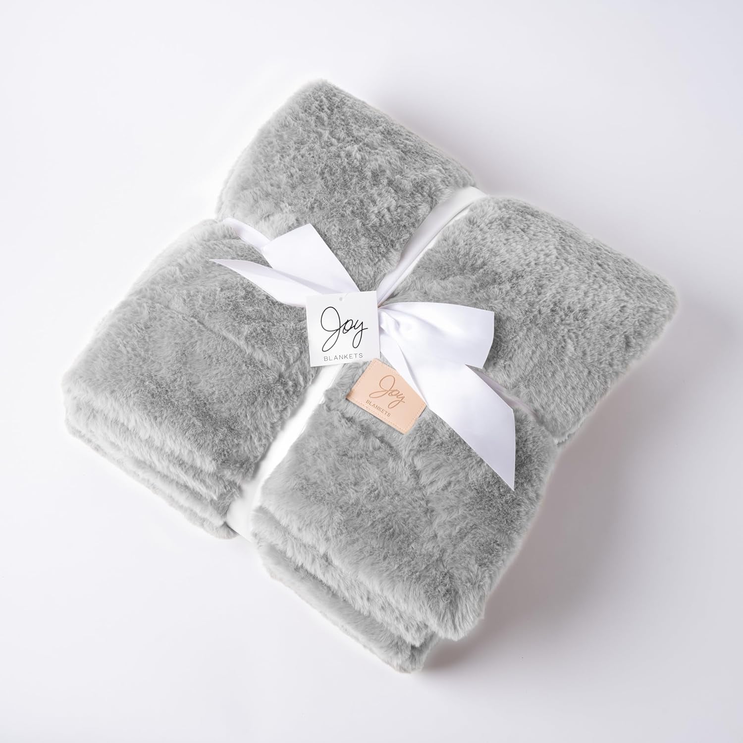 Luxury Faux Fur Baby Blanket – Premium Non-Toxic Gift for Newborn & Toddler – Oeko-Tex Certified, Shed-Free, Machine Washable 30"X36" (Pacific Fog Grey) - Lullora