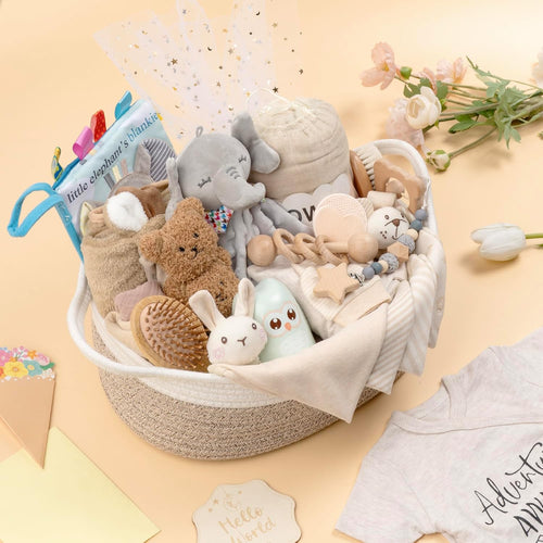 30 Piece Baby Gift Basket – Luxury Curated Baby Gift Basket for Newborn - Lullora