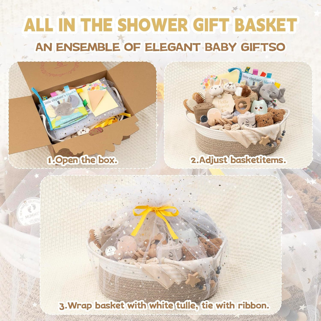 30 Piece Baby Gift Basket – Luxury Curated Baby Gift Basket for Newborn - Lullora