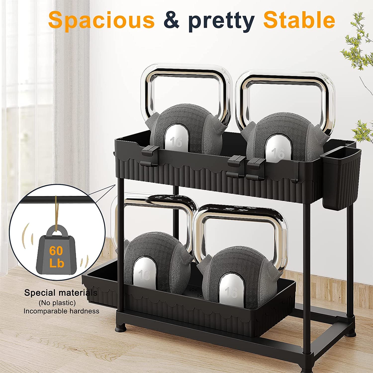 2-Pack 2-Tier under Sink Organizers with Sliding Drawers