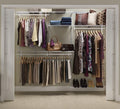Closetmaid Shelftrack Wire Closet Organizer System, Adjustable from 5 to 8 Ft., with Shelves, Clothes Rods, Shoe Shelf, Hardware, Durable Steel, White