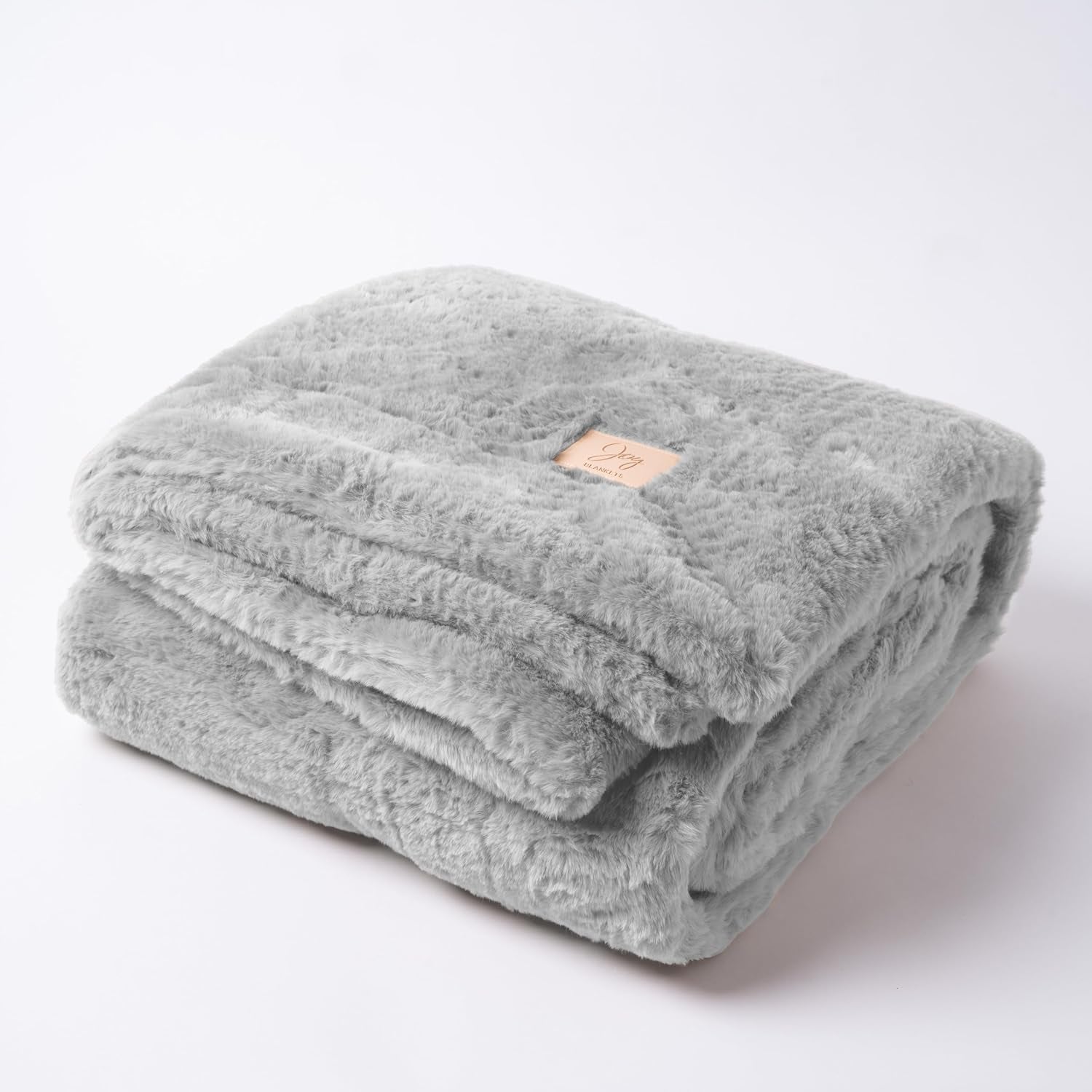 Luxury Faux Fur Baby Blanket – Premium Non-Toxic Gift for Newborn & Toddler – Oeko-Tex Certified, Shed-Free, Machine Washable 30"X36" (Pacific Fog Grey) - Lullora