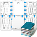 V4 Shirt Folding Board T-Shirt Folder Thickened Widened Lengthened Elevated save Closet Space Unified Shirt Size PP Durable Plastic Helper Tool for Adults Children XS, 28.7''X23.8'' White - Lullora