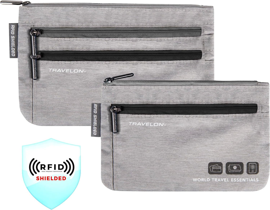 World Travel Essentials Set of 2 Currency and Passport Organizers - Lullora
