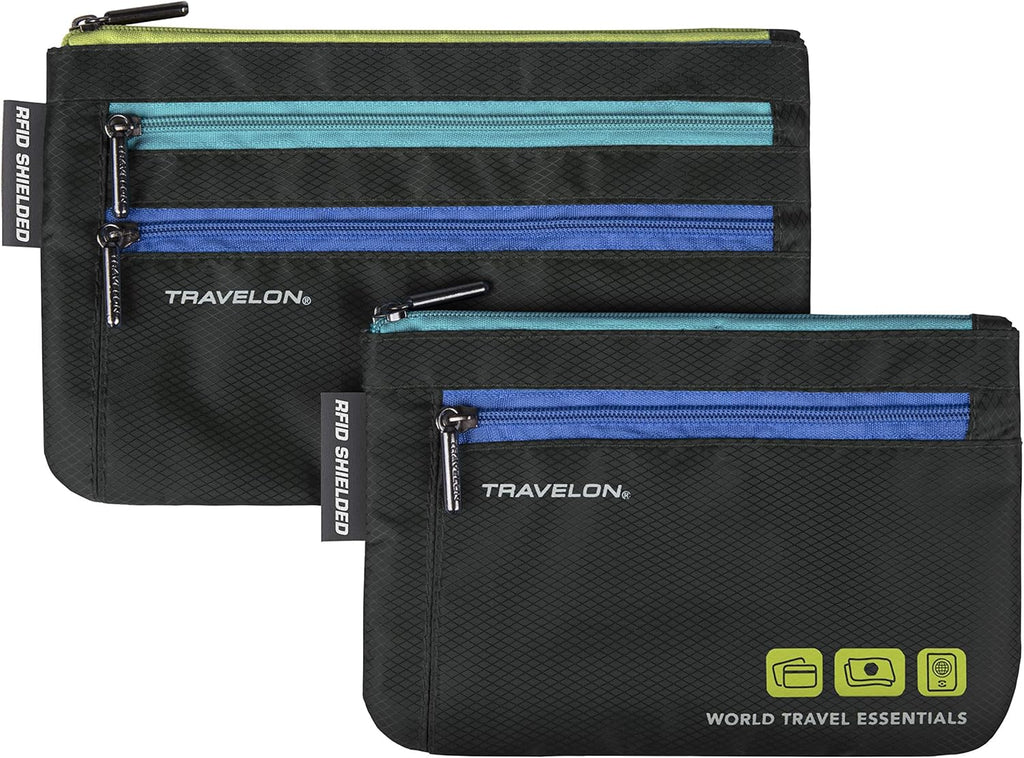 World Travel Essentials Set of 2 Currency and Passport Organizers - Lullora